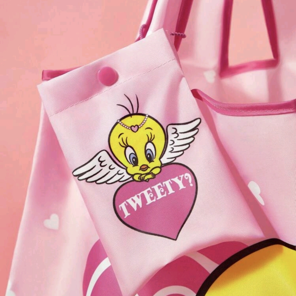 Tweety Bird Tote Bag Pink Large - Picture 6 of 8